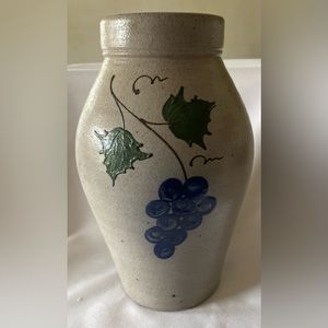 EUC Rockdale Union Pottery Vase Anniversary Collectors Edition Salt Glazed Grape